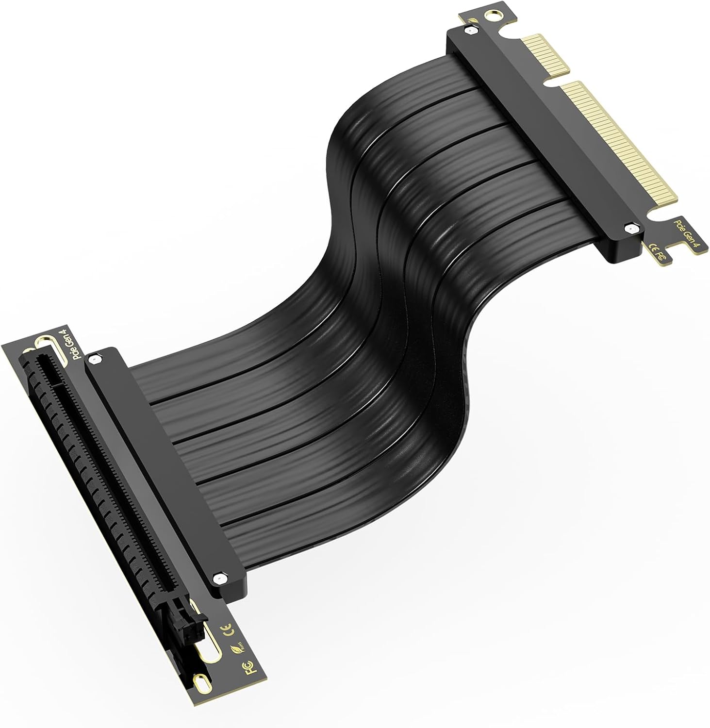 RISER GPU VERTICAL UNIVERSAL 200MM PCIE 4.0 BLACK